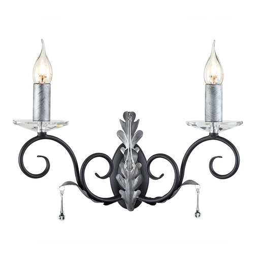 Elstead - AML2 BLK/SILVER Amarilli 2 Light Wall Light - Black/Silver - Elstead - Sparks Warehouse