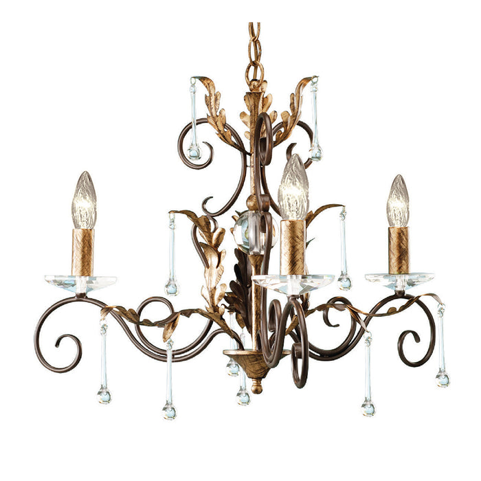 Elstead - AML3 BRONZE Amarilli 3 Light Chandelier - Bronze/Gold - Elstead - Sparks Warehouse