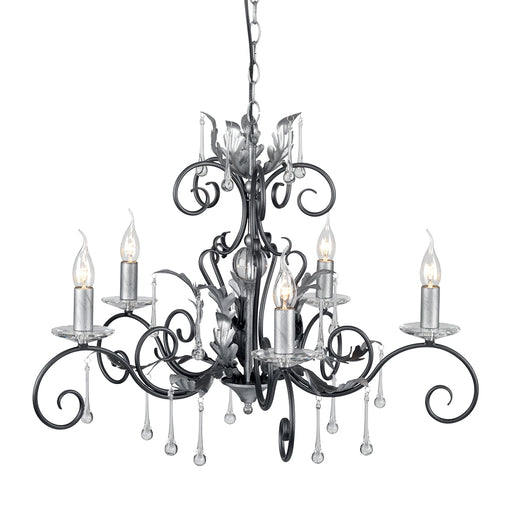 Elstead - AML5 BLK/SILVER Amarilli 5 Light Chandelier - Black/Silver - Elstead - Sparks Warehouse