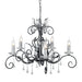 Elstead - AML5 BLK/SILVER Amarilli 5 Light Chandelier - Black/Silver - Elstead - Sparks Warehouse