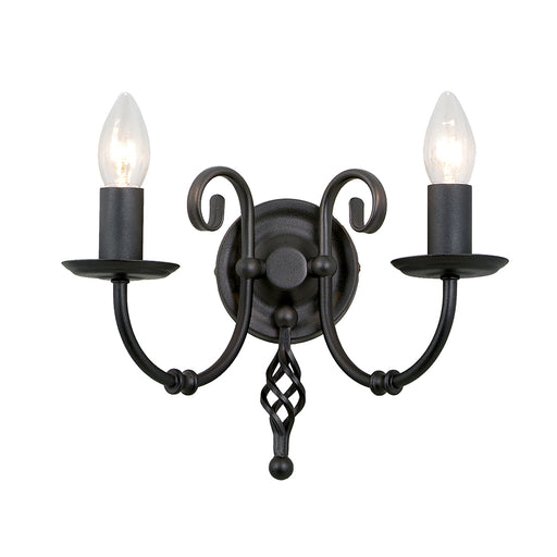 Elstead - ART2 BLACK Artisan 2 Light Wall Light - Black - Elstead - Sparks Warehouse