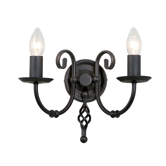 Elstead - ART2 BLACK Artisan 2 Light Wall Light - Black - Elstead - Sparks Warehouse