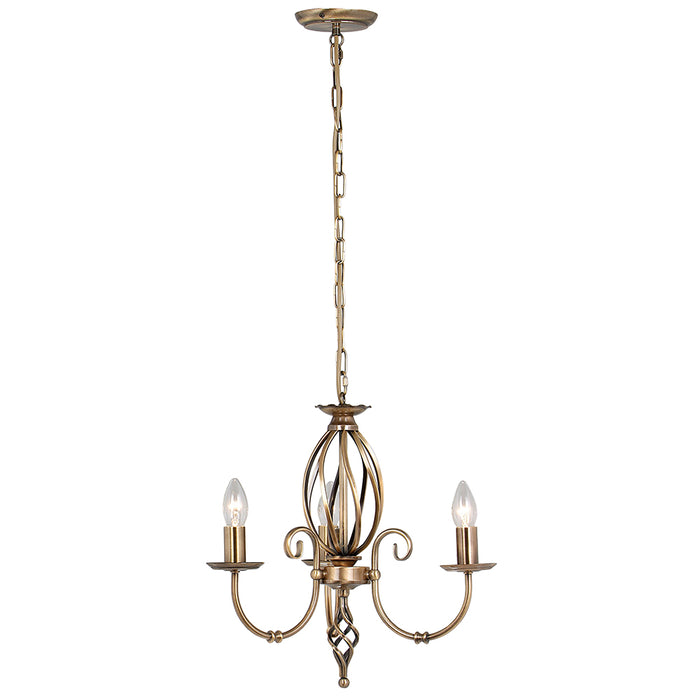 Elstead - ART3 AGD BRASS Artisan 3 Light Chandelier - Aged Brass - Elstead - Sparks Warehouse