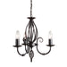 Elstead - ART3 BLACK Artisan 3 Light Chandelier - Black - Elstead - Sparks Warehouse