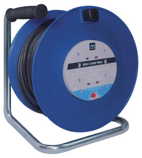 BG HDCC4013/4BL 13A 40M 4 Gang CABLE REEL BLUE - BG - sparks-warehouse