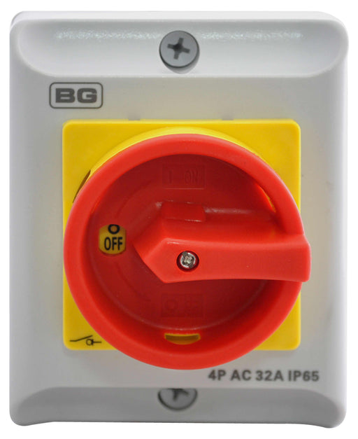 BG CPRSD432 32A 4P AC ROTARY ISOLATOR IP65 - BG - sparks-warehouse