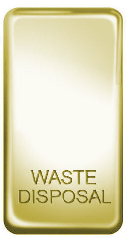 BG Nexus GRWDISPB Grid Rocker Labelled *WASTE DISPOSAL* Polished Brass - BG - Sparks Warehouse