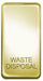 BG Nexus GRWDISPB Grid Rocker Labelled *WASTE DISPOSAL* Polished Brass - BG - Sparks Warehouse