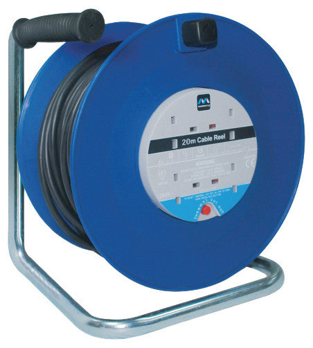 BG LDCC2513/4BL 13A 25M 4 Gang Cable Extension Reel in Blue - BG - sparks-warehouse