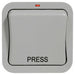 BG Nexus Storm WP14 Weatherproof 20AX 1 Gang 2 Way Switch Retractive Labelled  *PRESS* - BG - sparks-warehouse