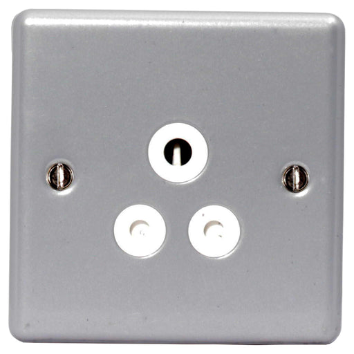 BG MC529 Metal Clad 5A 1 Gang Unswitched Socket - BG - sparks-warehouse