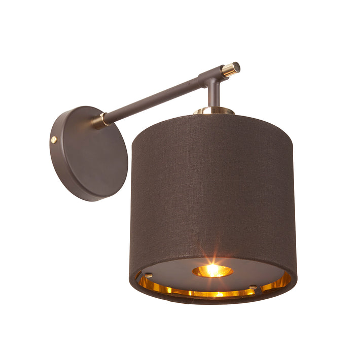 Elstead - BALANCE1 BRPB Balance 1 Light Wall Light - Brown and Polished Brass - Elstead - Sparks Warehouse