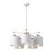 Elstead - BALANCE5 WPN Balance 5 Light Chandelier - White and Polished Nickel - Elstead - Sparks Warehouse