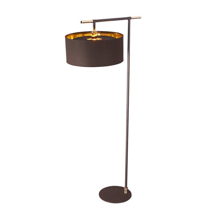 Elstead - BALANCE/FL BRPB Balance 1 Light Floor Lamp - Brown and Polished Brass - Elstead - Sparks Warehouse