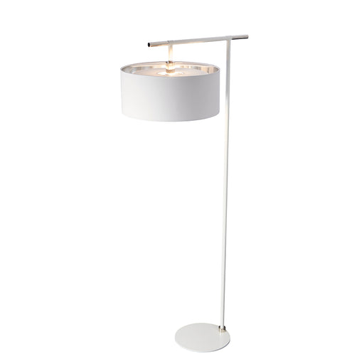 Elstead - BALANCE/FL WPN Balance 1 Light Floor Lamp - White and Polished Nickel - Elstead - Sparks Warehouse