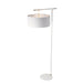Elstead - BALANCE/FL WPN Balance 1 Light Floor Lamp - White and Polished Nickel - Elstead - Sparks Warehouse