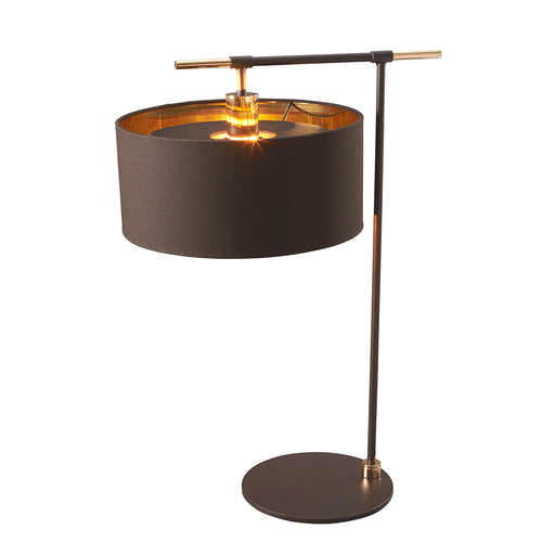 Elstead - BALANCE/TL BRPB Balance 1 Light Table Lamp - Brown and Polished Brass - Elstead - Sparks Warehouse