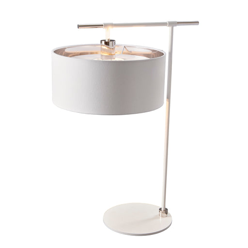 Elstead - BALANCE/TL WPN Balance 1 Light Table Lamp - White and Polished Nickel - Elstead - Sparks Warehouse