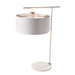 Elstead - BALANCE/TL WPN Balance 1 Light Table Lamp - White and Polished Nickel - Elstead - Sparks Warehouse