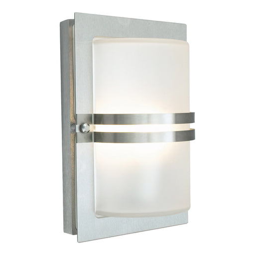 Elstead - BASEL E27 S/S F Basel 1 Light Wall Lantern - Stainless Steel With Frosted Glass - Elstead - Sparks Warehouse