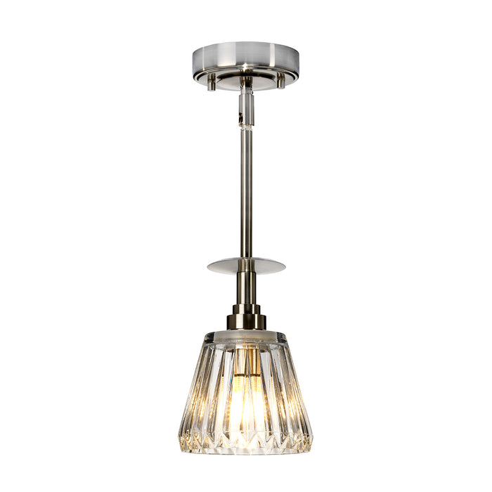 Elstead - BATH/AGATHA1P BN Agatha 1 Light Pendant - Brushed Nickel - Elstead - Sparks Warehouse