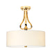 Elstead - BATH/FALM/SF FG Falmouth 3 Light Semi Flush - French Gold - Elstead - Sparks Warehouse