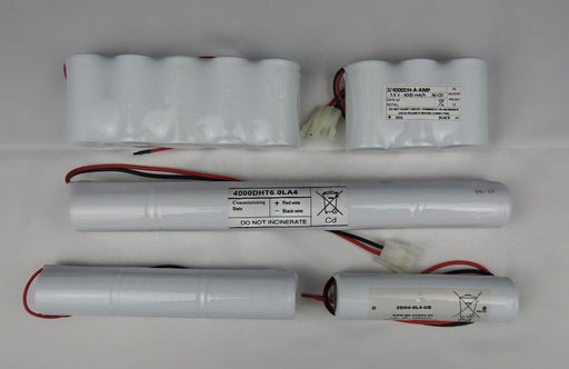 Emergency  Batteries D Sizes   Ni-cd 4Ah  2.4v 3.6v 4.8v 6v 7.2v D Cell Batteries Easy Control Gear - Easy Control Gear