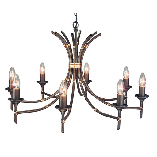 Elstead - BB8 BRZ PATINA Bamboo 8 Light Chandelier - Elstead - Sparks Warehouse