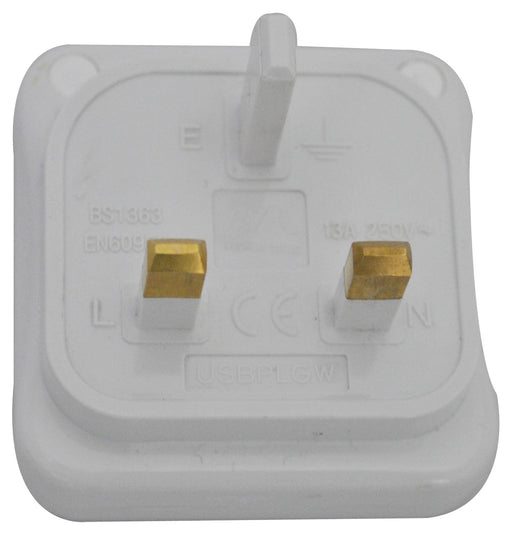 BG USBPLGW USB CHARGER Plug Polished White - BG - sparks-warehouse