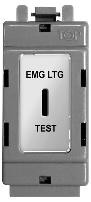 BG Nexus GPC12EL Grid Chrome 20AX 2 Way Single Pole Secret Key Module  Labelled  *EMG LTG TEST* - BG - sparks-warehouse