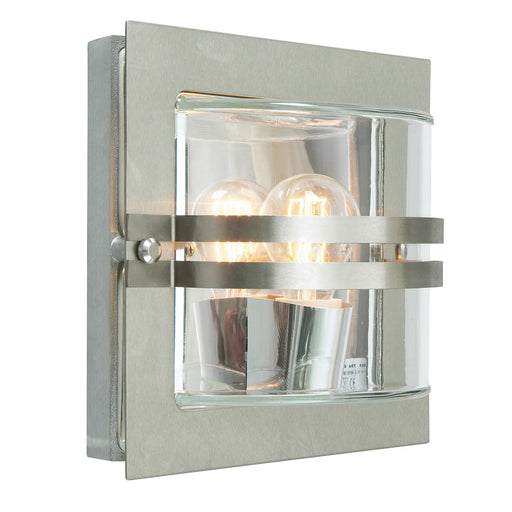 Elstead - BERN E27 S/S F Bern 1 Light Wall Lantern - Stainless Steel With Frosted Glass - Elstead - Sparks Warehouse