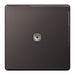 BG Nexus FBN60 Screwless Flat Plate Black Nickel 1 Gang Co-Axial Socket - BG - sparks-warehouse