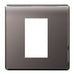 BG Nexus FBNEMS1 Screwless Flat Plate Black Nickel 1 Module Front Plate (25x50mm) - BG - sparks-warehouse