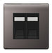 BG Nexus FBNRJ452 Screwless Flat Plate Black Nickel 2G Data Socket With IDC Window - BG - sparks-warehouse