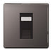 BG Nexus FBNRJ451 Screwless Flat Plate Black Nickel 1G RJ45 Data Socket With IDC Window - BG - sparks-warehouse