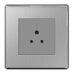 BG FBS28G Screwless Flat Plate Brushed Steel 1G 2A Unswitched Round pin Socket- Grey Insert BG Nexus Screwless Flat Plate - Brushed Steel BG - Sparks Warehouse