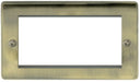 BG Nexus NABEMR4 Metal Antique Brass Double 4G Modular Front plate Bg Nexus Metal - Antique Brass BG - Sparks Warehouse