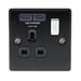 BG Nexus NMB21U2B Matt Black 13A 1G Socket with Black Insert and 2 x 2.1A USB - BG - Sparks Warehouse