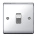 BG Nexus NPC12 Polished Chrome 10A 1 Gang 2 Way Plate Switch - BG - sparks-warehouse