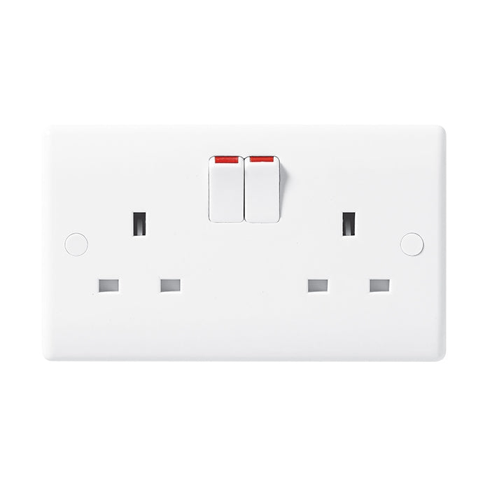 BG Nexus 822 2 Gang Single Pole Switched Socket - BG - Sparks Warehouse
