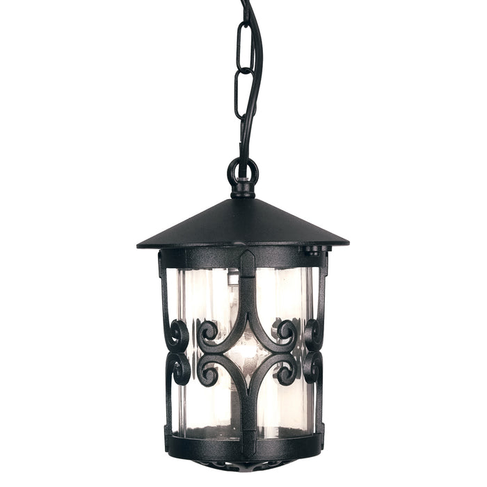 Elstead - BL13B BLACK Hereford 1 Light Porch Chain Lantern - Elstead - Sparks Warehouse