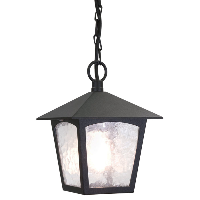 Elstead - BL6B BLACK York 1 Light Porch Chain Lantern - Elstead - Sparks Warehouse