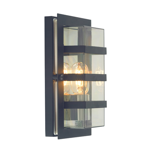 Elstead - BODEN E27 BLK C Boden 1 Light Wall Light - Black With Clear Glass - Elstead - Sparks Warehouse