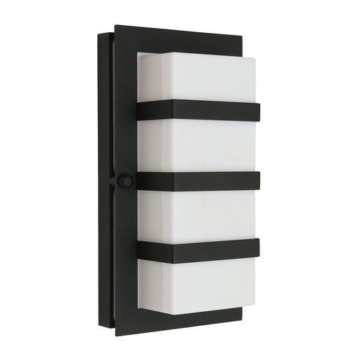 Elstead - BODEN E27 BLK O Boden 1 Light Wall Light - Black With Opal Glass - Elstead - Sparks Warehouse