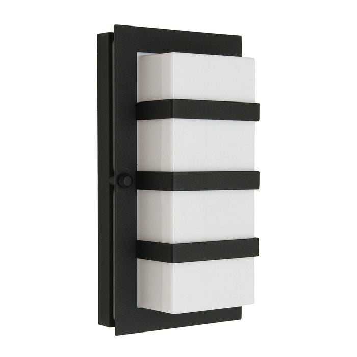 Elstead - BODEN E27 BLK O Boden 1 Light Wall Light - Black With Opal Glass - Elstead - Sparks Warehouse