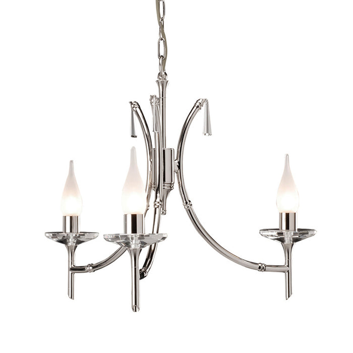 Elstead - BR3 NICKEL Brightwell 3 Light Chandelier - Elstead - Sparks Warehouse