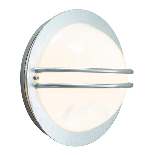 Elstead - BREMEN E27 GAL O Bremen 1 Light Wall Lantern - Galvanised With Opal Glass - Elstead - Sparks Warehouse