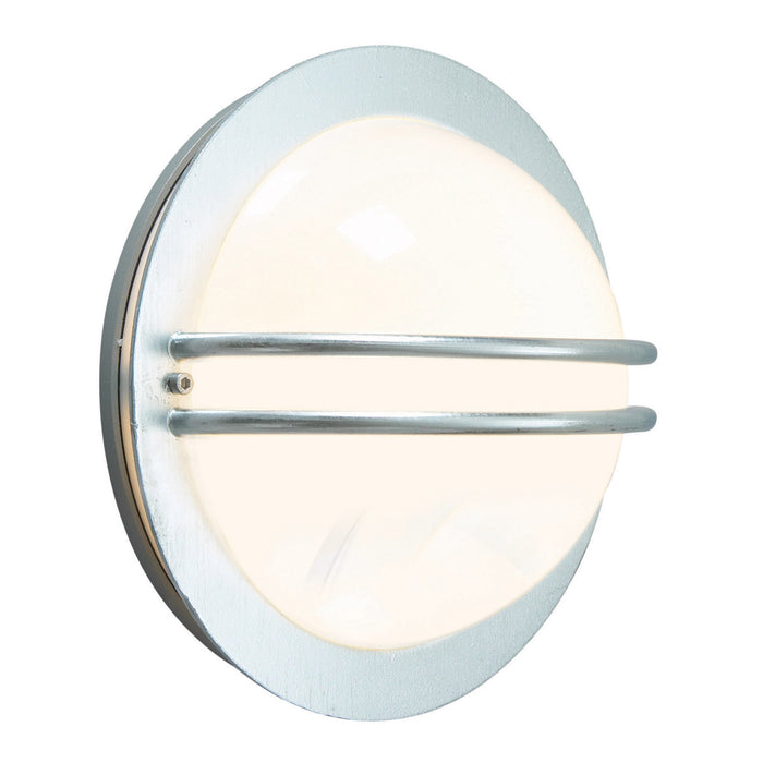 Elstead - BREMEN E27 GAL O Bremen 1 Light Wall Lantern - Galvanised With Opal Glass - Elstead - Sparks Warehouse