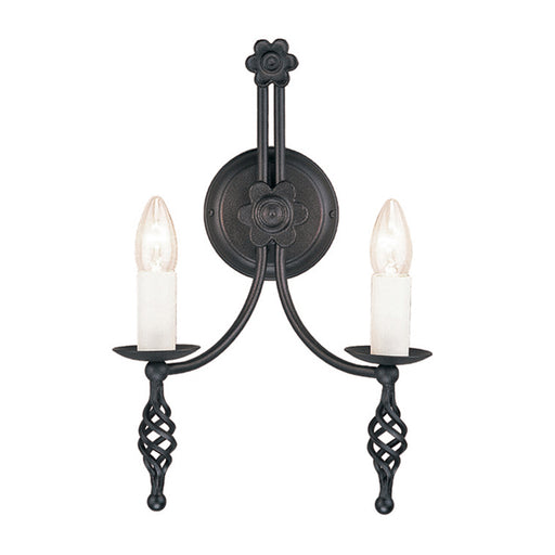 Elstead - BY2 BLACK Belfry 2 Light Wall Light Black - Elstead - Sparks Warehouse