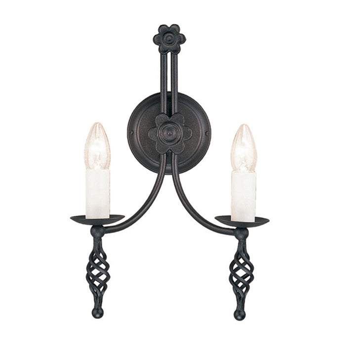 Elstead - BY2 BLACK Belfry 2 Light Wall Light Black - Elstead - Sparks Warehouse